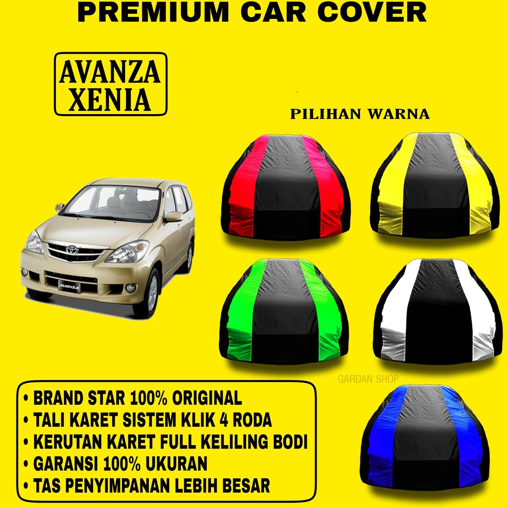 Body Cover AVANZA XENIA Garis 2 WARNA Penutup Pelindung Bodi Mobil Avanza Xenia PREMIUM