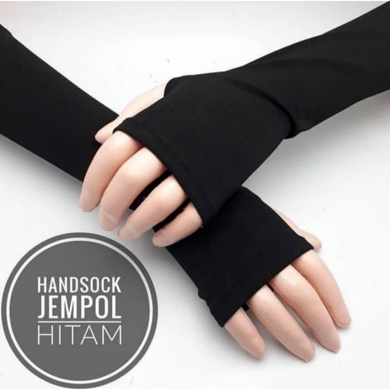 manset jempol polos handsock jempol hitam sarung tangan lengan