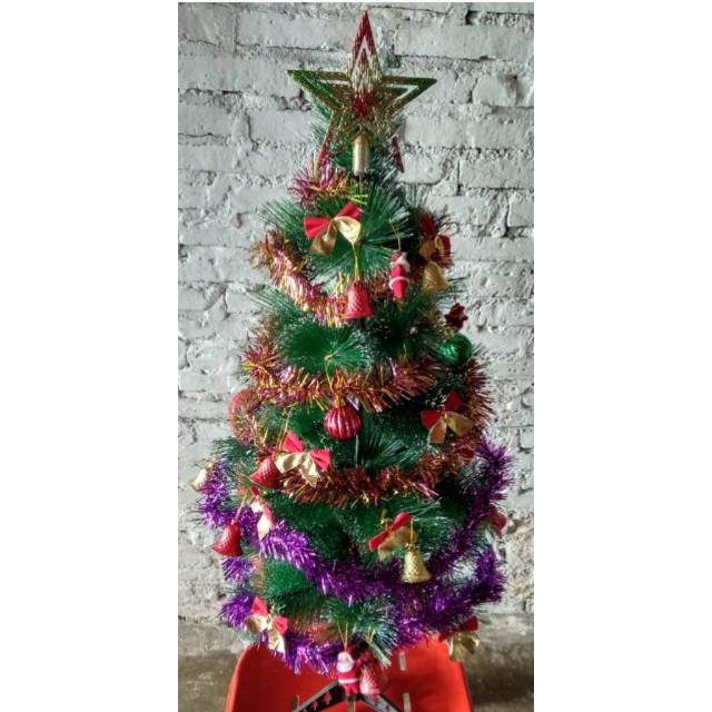 Pohon natal kurang lebih 1meter komplit BISA COD (dapat Pohon+lampu+asesoris,bintang dipucuk atau salib dipucuk,dikirim yg READY)dll,,Nb:BACA KETERANGAN YA, SESAMA MEDAN BISA OJEK