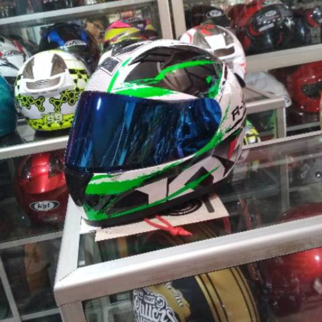 Flat visor kaca datar blue / biru pnp kyt Rc7 R10 K2RIDER V2R MDS VIKTORY