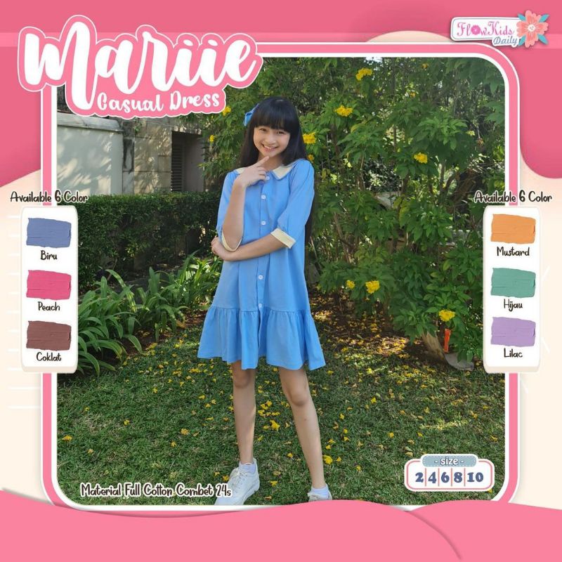 Marie dress anak perempuan by flowkids