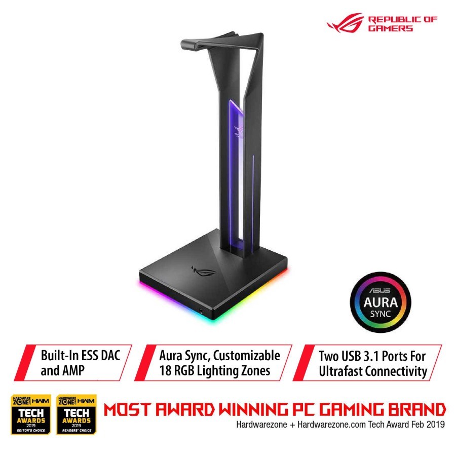 ASUS ROG THRONE - RGB GAMING HEADSET STAND With 7.1 Surround Sound