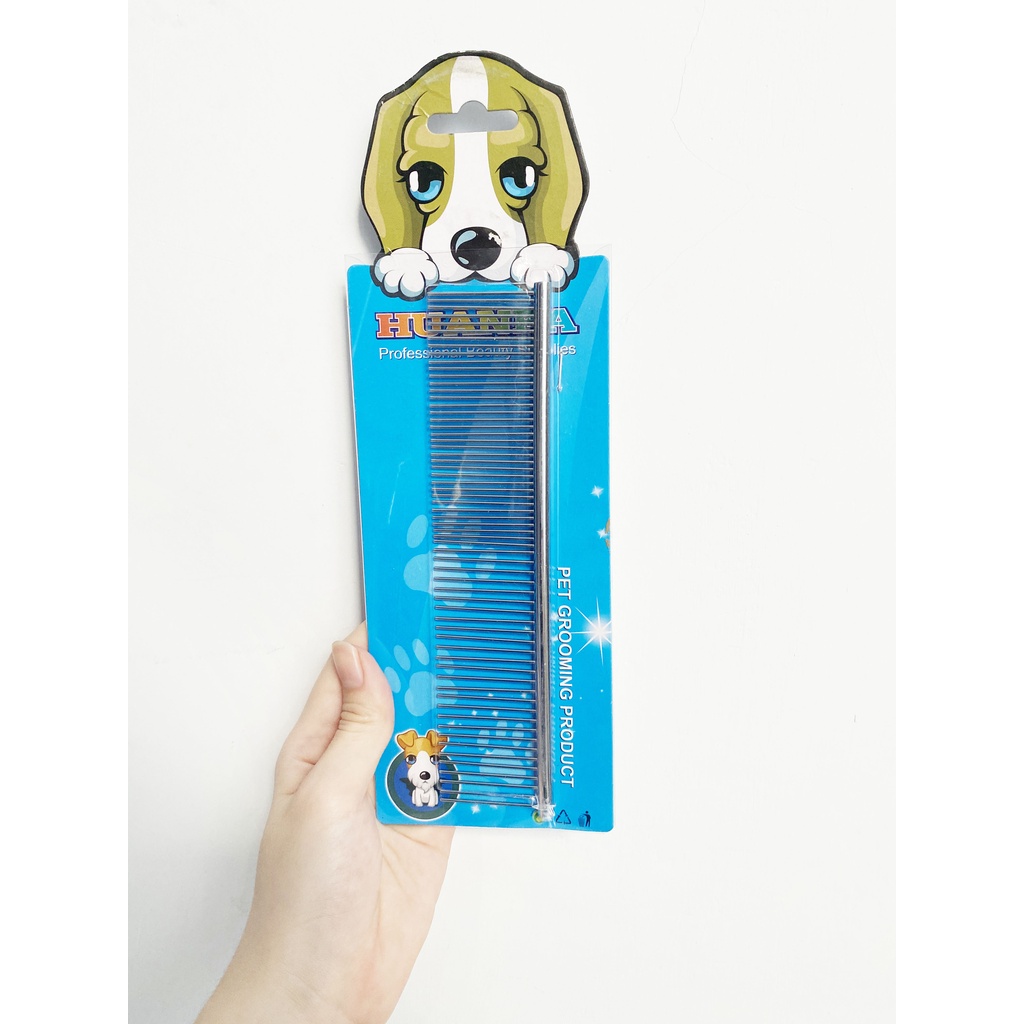 Sisir Besi Chrome Bulu Anjing Kucing 2 Sisi - Dog/Cat Comb