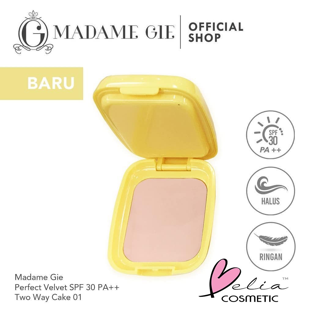 ❤ BELIA ❤ Madame Gie Perfect Velvet SPF30, PA++ Two Way Cake | Bedak Padat BPOM Madamegie