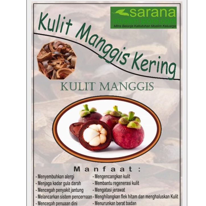 

Kulit Manggis Kering 500gr Asli Banyak Manfaat