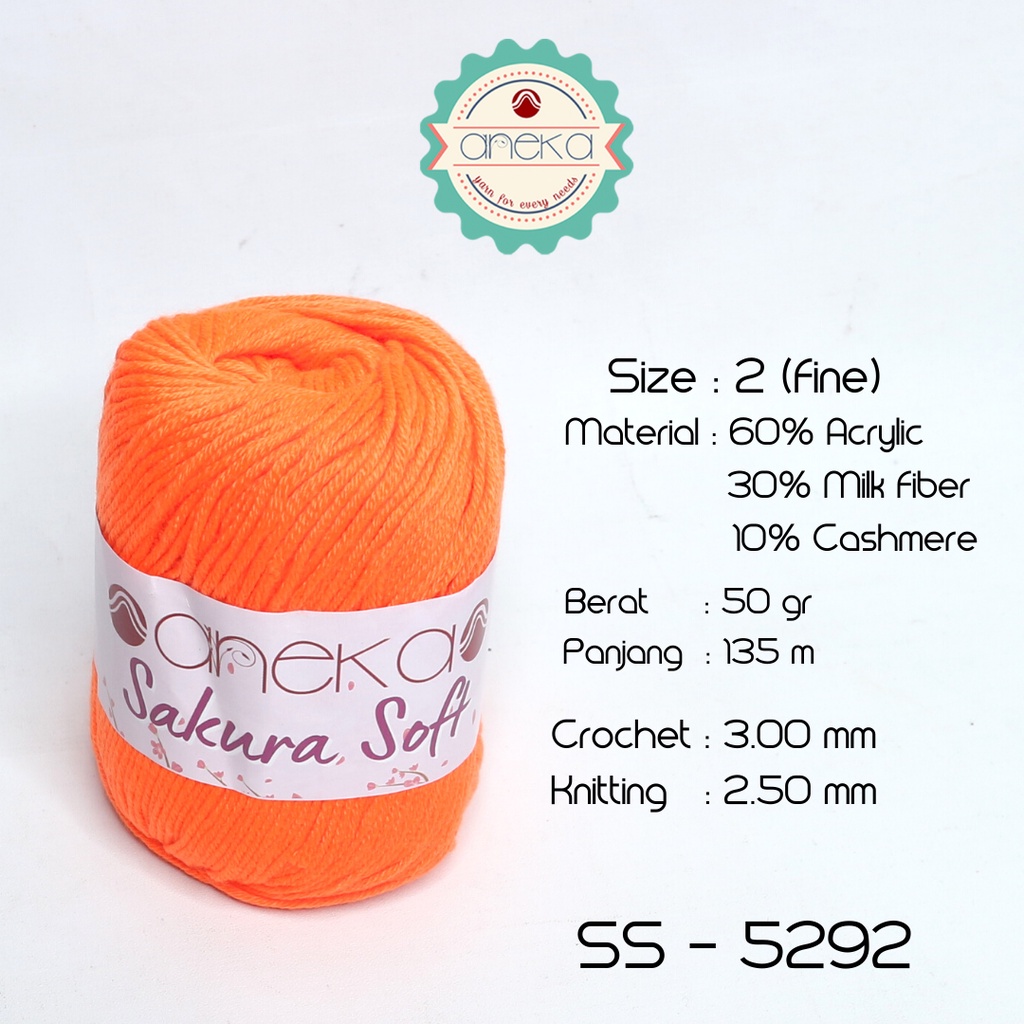 Benang Rajut Sakura Soft / Silk Cotton Milk Cotton Yarn - 5292