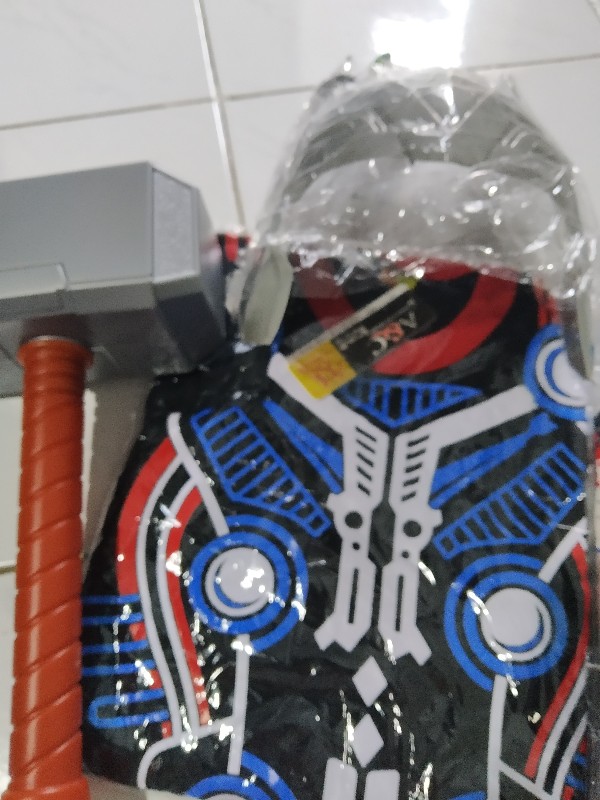 Kostum Anak Tor Lengkap Pakai Palu Dan Topeng / Baju Anak Tor Serta Mainan Palu