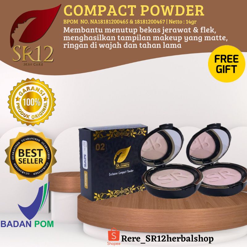 Bedak Padat SR12 - Compact powder Sr12 - Bedak SR12 -  Makeup SR12