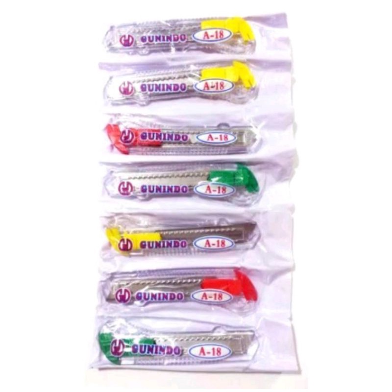 

Cutter / Pisau Pemotong Gunindo A-18 Rencengan Besar (12pcs)