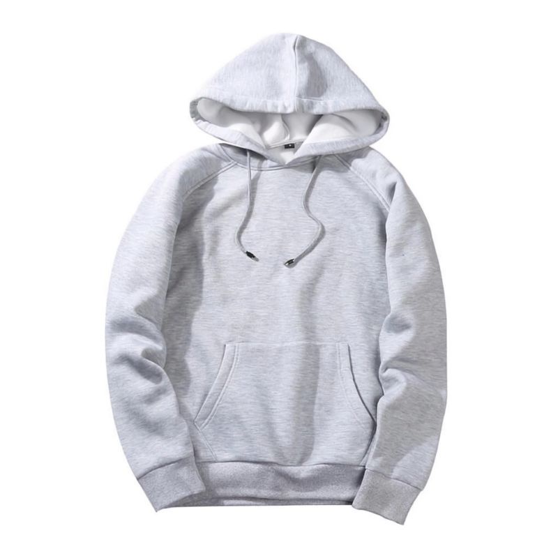 (Grey Misty) COTTON FLEECE HOODIE Sweater Gramasi 280.