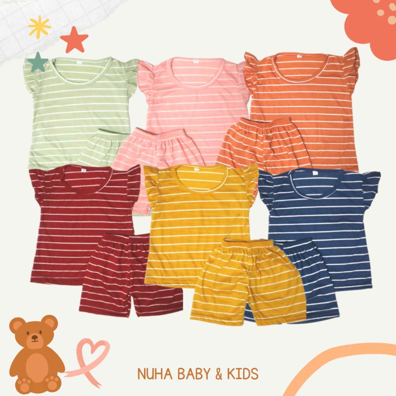 Setelan Anak Perempuan / Setelan Pendek Anak Perempuan / Baju Harian Anak / COD Setelan Anak perempu