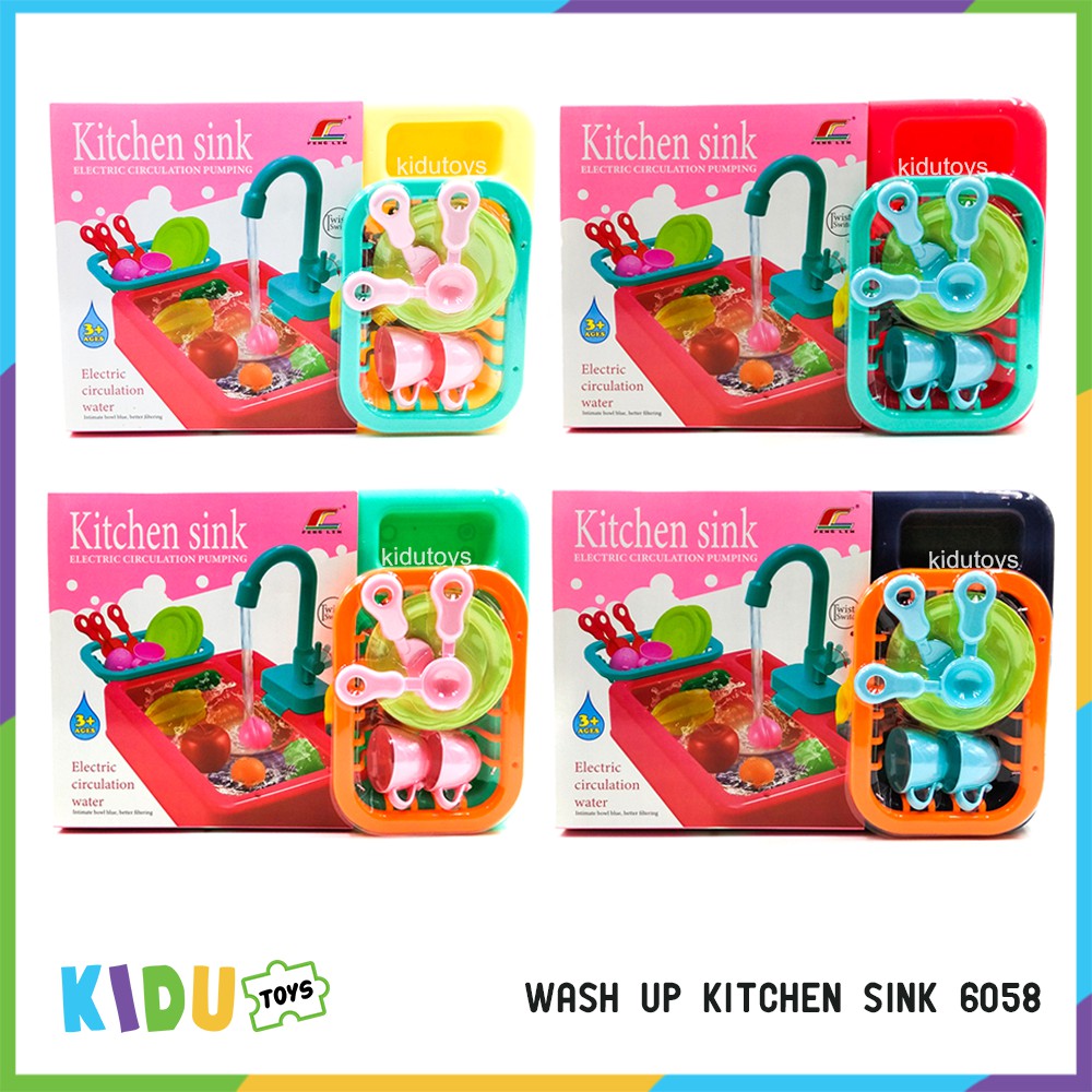 Mainan Anak Wash Up Kitchen Sink 6058 Kidu Toys