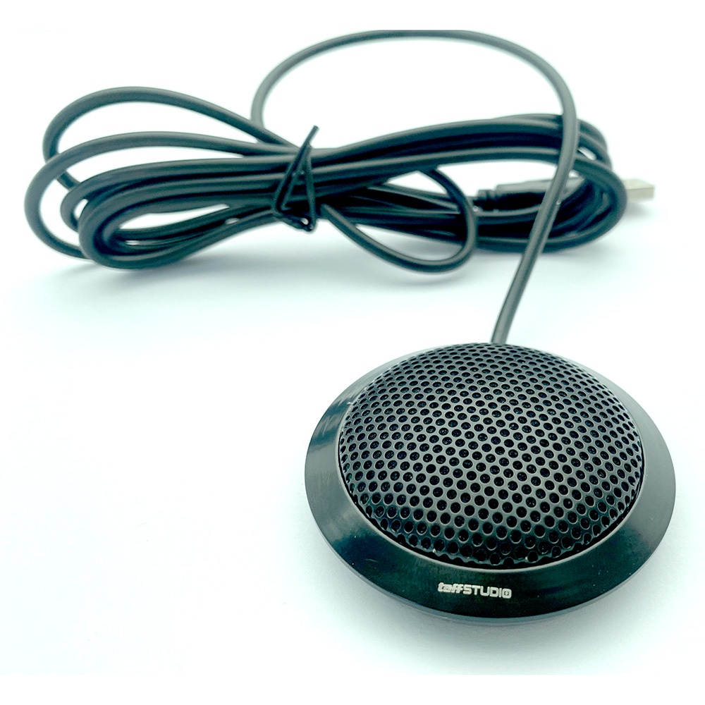 TaffSTUDIO 360 Degree Microphone Table Conference Zoom Meeting Studio iTalk 02 HITAM