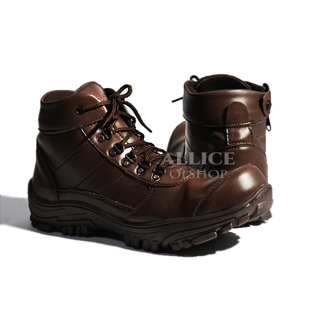 Crazy Diskon Bulan ini - Sepatu Safety Ujung Besi Sepatu Boots Casual Proyek Kerja Lapangan-Brown
