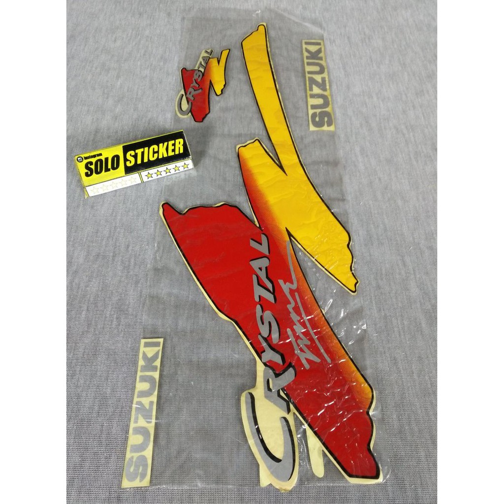 Aksesoris Striping Stiker Motor Suzuki Crystal Tune -1