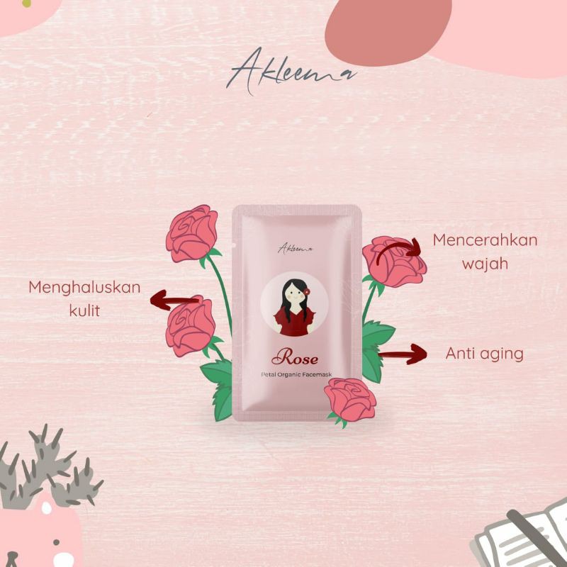 (RESELLER RESMI BY AKLEEMA) Masker organik by AKLEEMA