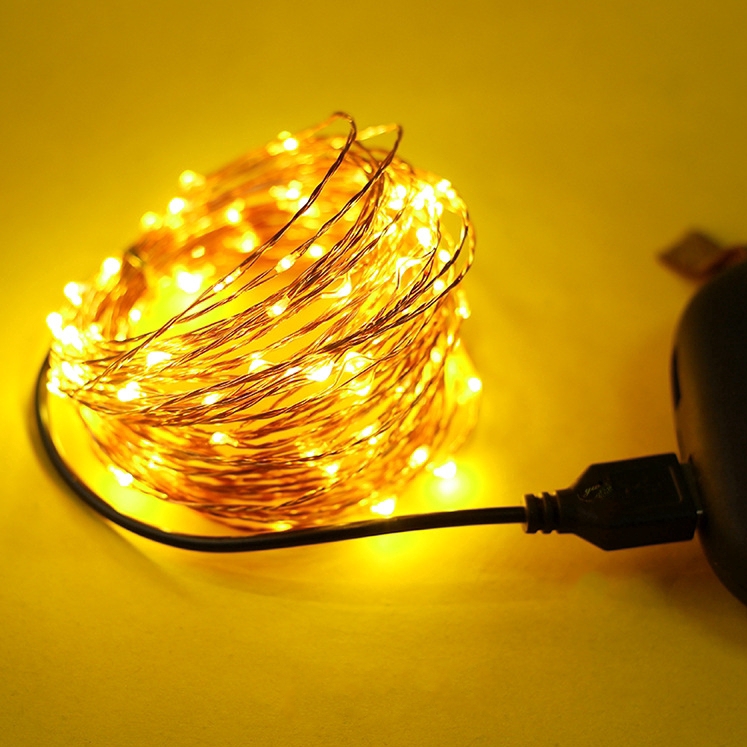 2M 3M 5M 10M Lampu Peri Led / Kabel Tembaga Bertenaga USB Lampu Peri Berbintang / Lampu Tali Tahan Air Cocok Di Dalam Dan Luar Ruangan / Dekorasi Lampu Malam Sempurna Untuk Kamar Tidur, Natal, Ramadhan, Tahun Baru, Pesta, Ulang Tahun, Kamar Anak, Teras