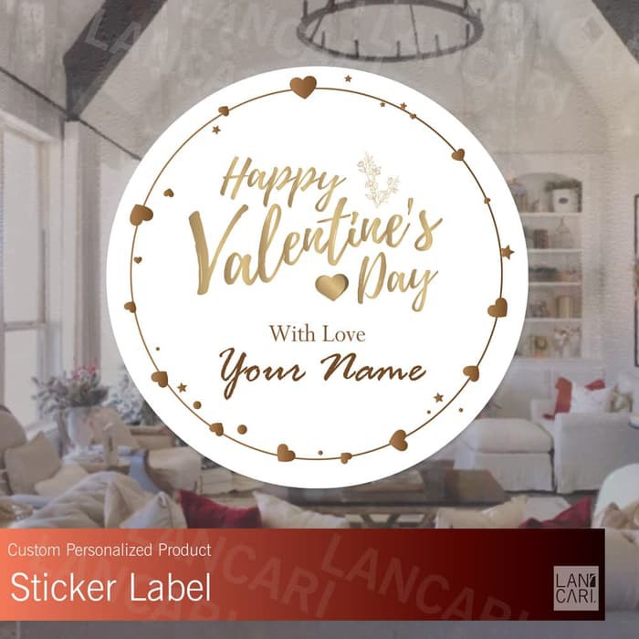 

Stiker Label Valentines Day Coklat Undangan custom Stickers Valentine