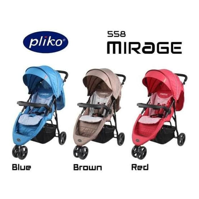 Stroller Pliko Mirage Stroler Roda 3 Kereta Dorong Anak Bayi Murah
