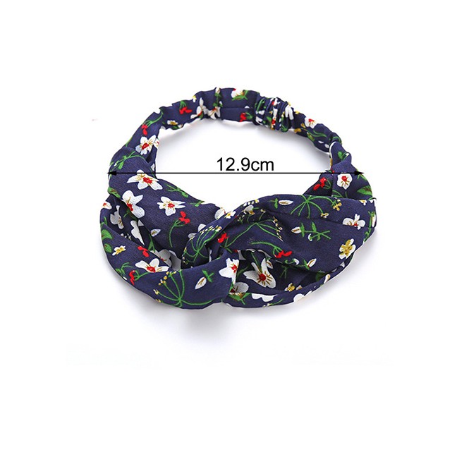 LRC Bando Fashion Print Cross Elasticated Chiffon Hair Band D42670