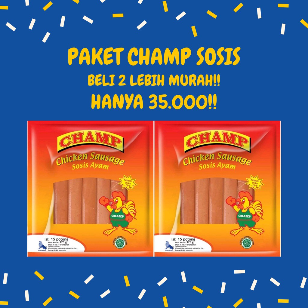 

PAKET CHAMP SOSIS AYAM 375gr