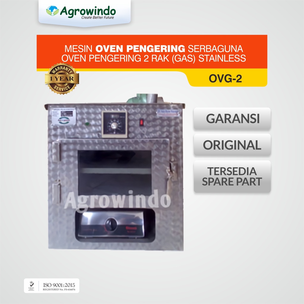 Maksindo Mesin Oven Pengering Serbaguna Stainless Gas AGR-OVG2SS