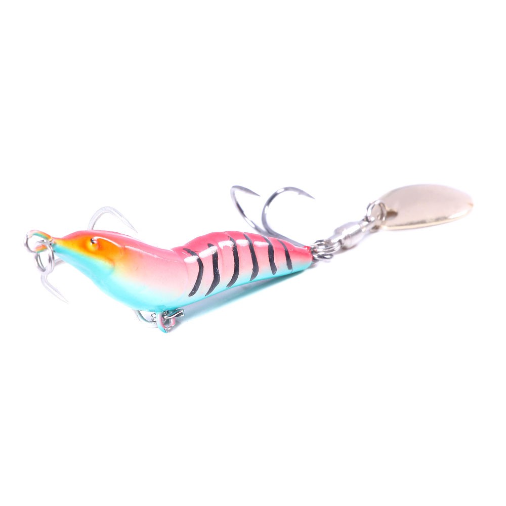 HENGJIA 1PCS New Metal VIB Shrimp Fishing Lure 9G 15G 22G 30G Swimbait Umpan Pancing Ikan Bass Wobbler Memancing Spoon Lure