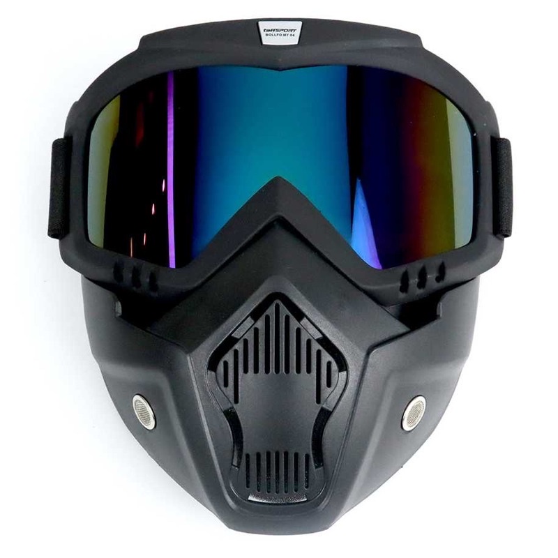 Kacamata Helm Motocross Kacamata Goggles Mask Motor Retro Windproof kacamata olahraga ski helm bogo retro