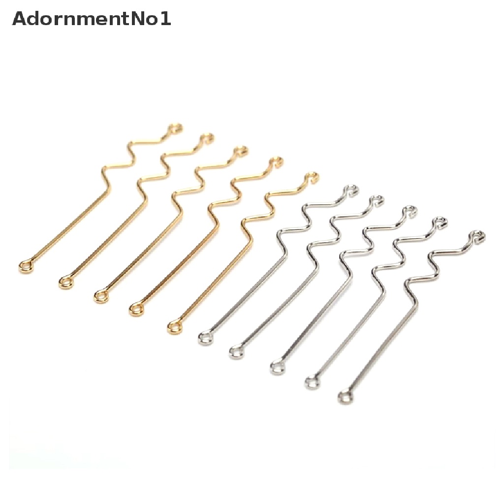 (AdornmentNo1) 10pcs / Set Batang Konektor Anting Bahan Tembaga Untuk Membuat Perhiasan DIY