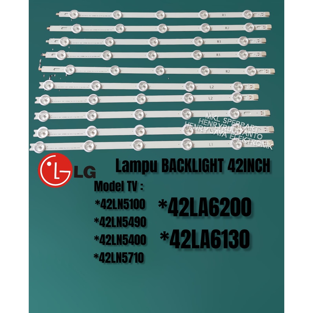 LED Backlight TV LG 42LN5100 lampu LED Backlight LG 42LN5400 42LN5710 42LN5490