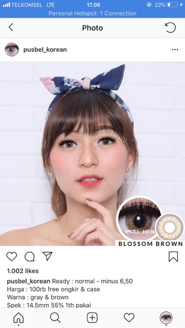 Blossom brown &amp; gray softlens original korea series blackpink