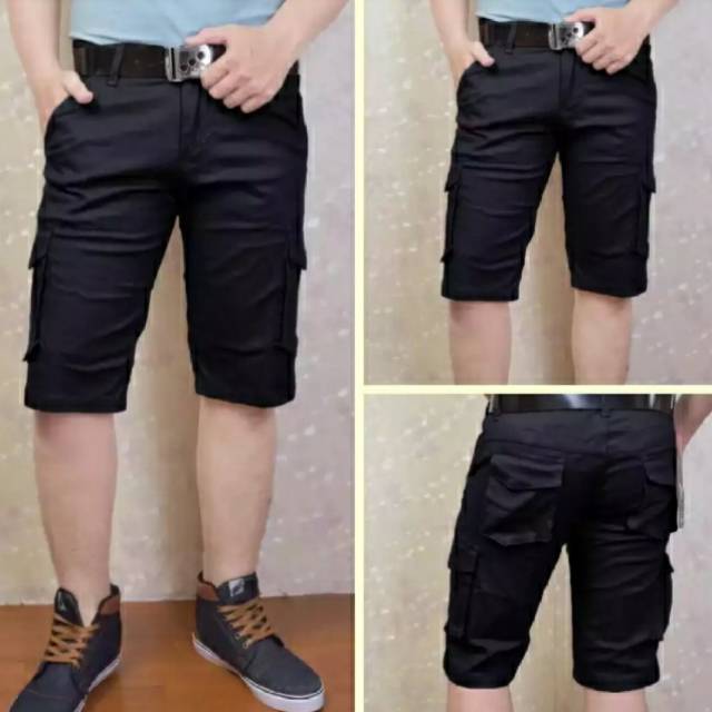 Celana pendek kargo / celana pria  streacth ( ngaret ) size 27-38