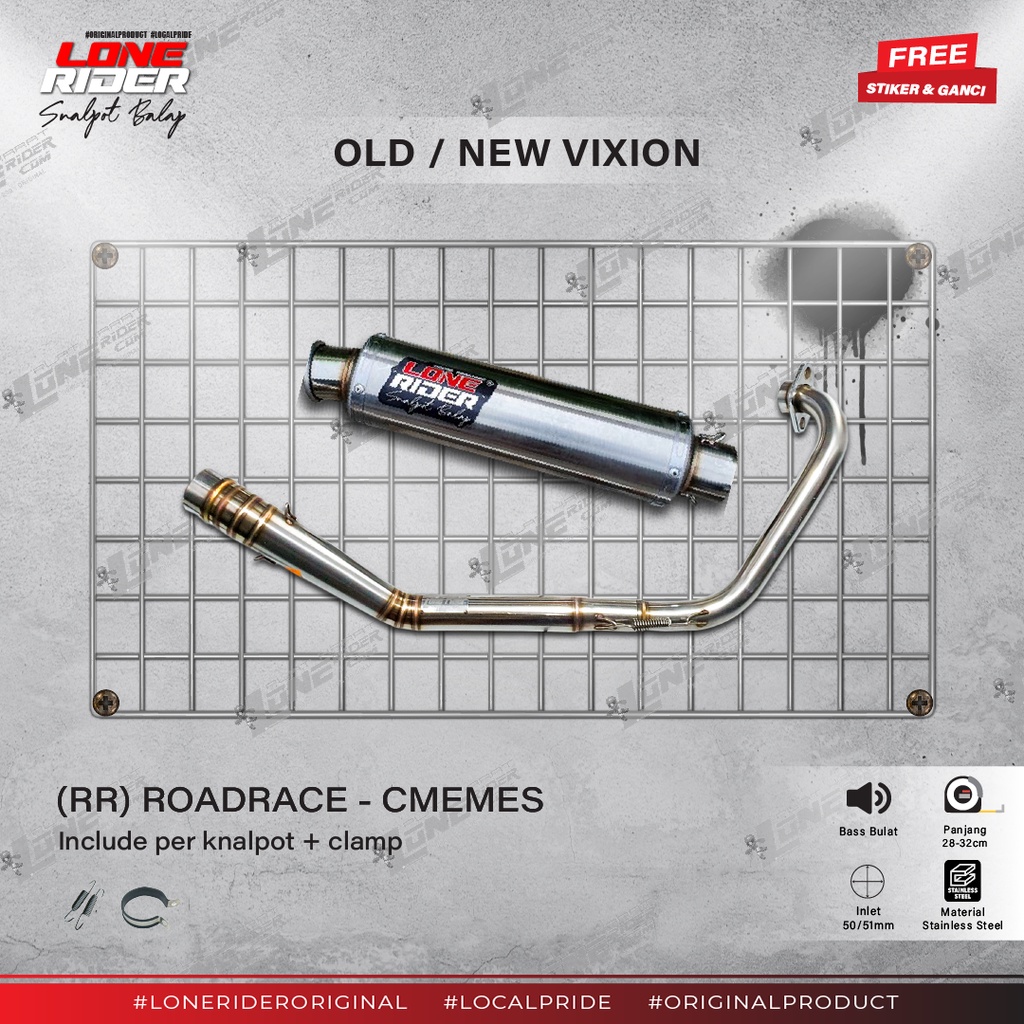 Lone Rider ( RR ) Road Race Series Old New Vixion R15 (Original) - Knalpot Racing Vixion R15
