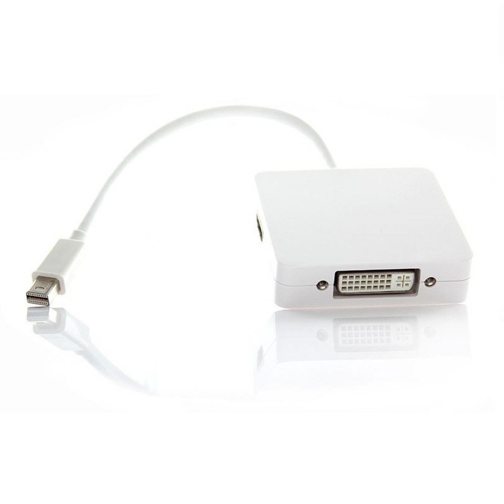 Mini DisplayPort to HDMI + DisplayPort + DVI Display Adapter
