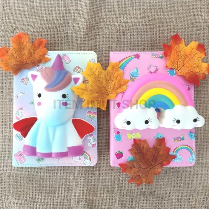 

Buku Agenda Diary Note Book Squishy Karakter Unicorn Rainbow Pelangi