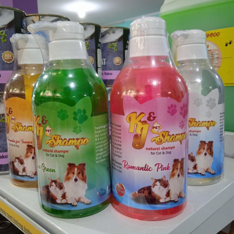 Shampo Kutu + Jamur + Conditioner Kucing dan Anjing 500ml - K&amp;J sampo Hewan