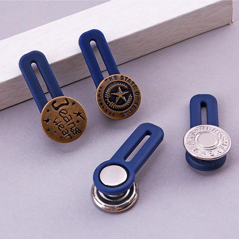 Ikat Pinggang Elastis Tanpa Paku Dengan Gesper Bulat Bahan Logam Gaya Vintage