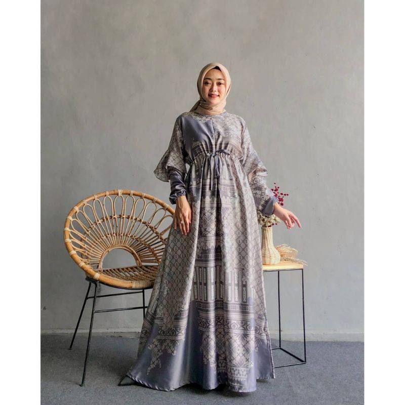Gamis Laudya Dress Muslim Dior Silk Premium Fashion Muslim Wanita Terbaru