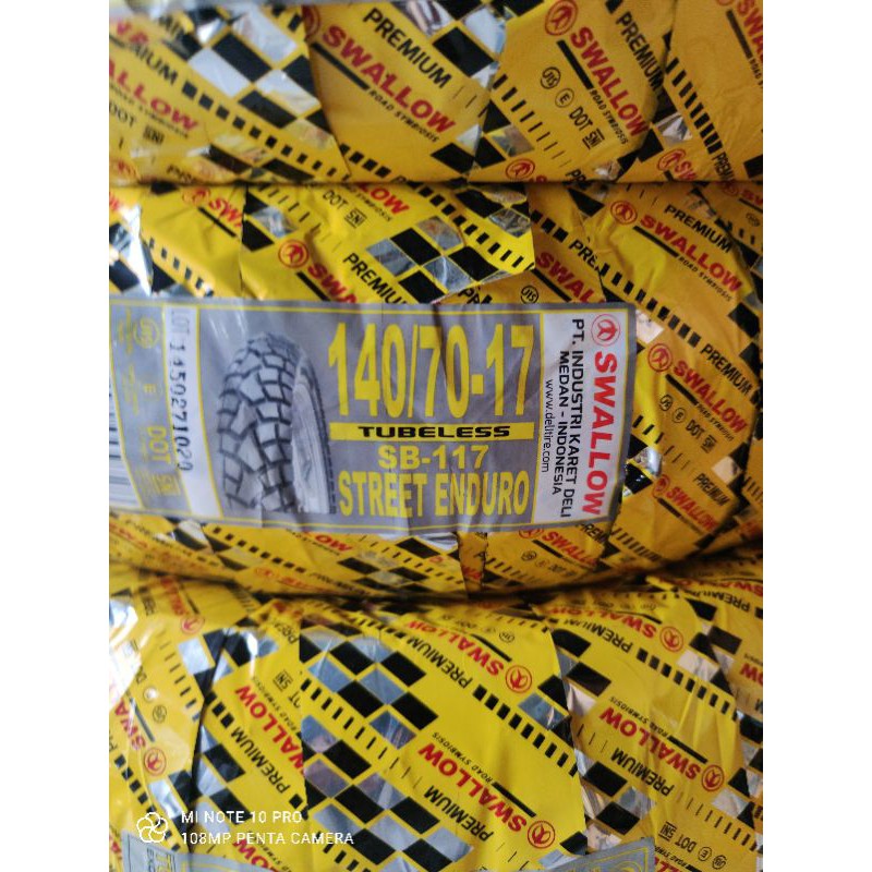ban luar swallow 140/70-17 tubeless sb117 street enduro