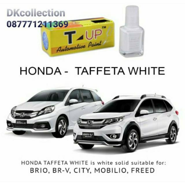 T-Up cat oles mobil honda taffeta white contoh cat mobil honda putih contoh cat putih honda