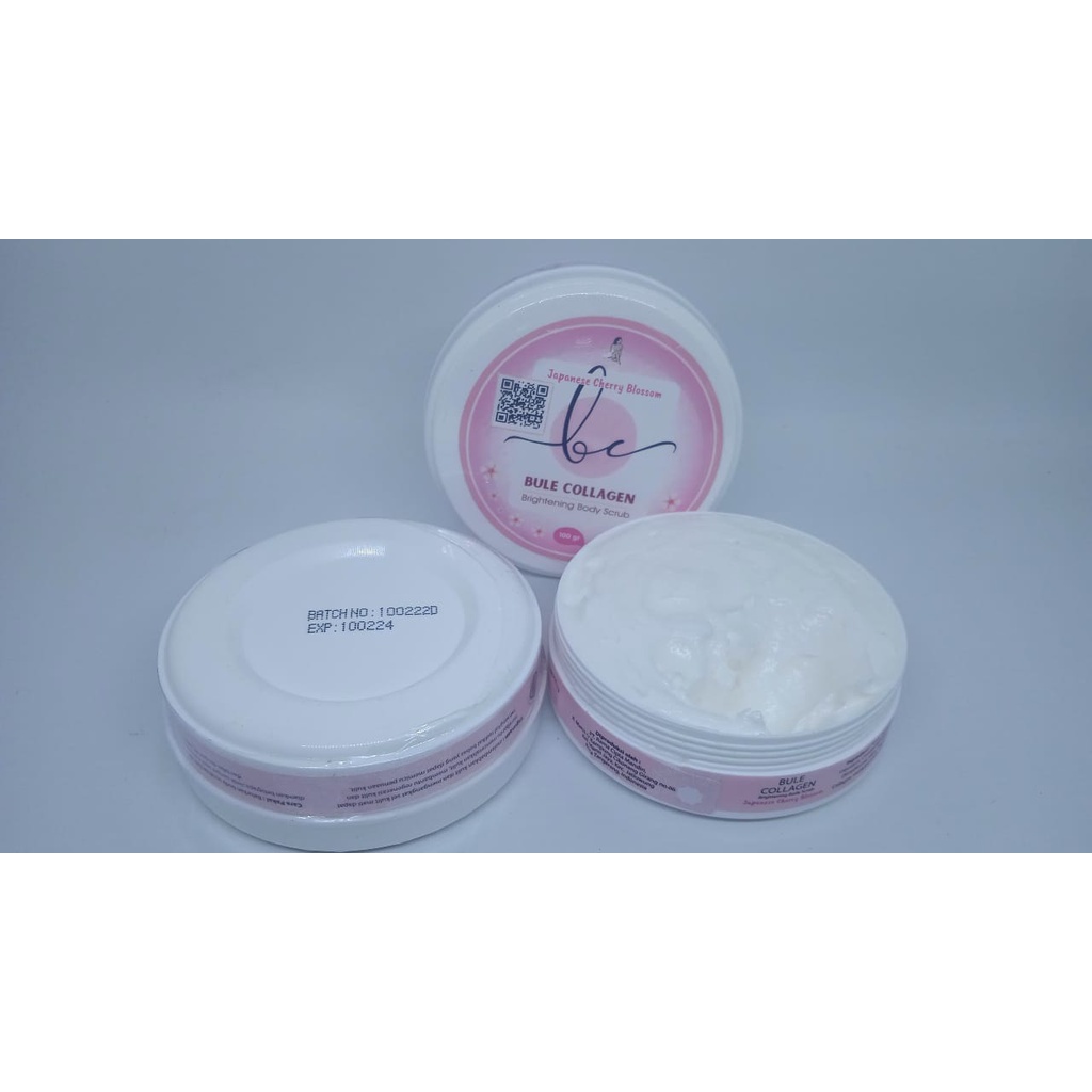 Bule Collagen Brightening Body Scrub 100gr Collagen Scrub Melembabkan Kulit Mengangkat Sel Kulit Mati