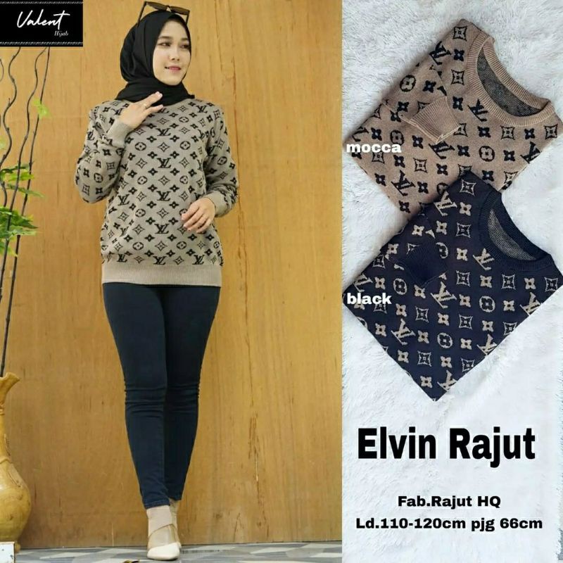 Elvin Rajut, ATASAN WANITA RAJUT CANTIK FIT XXL LD 110-124 BAHAN RAJUT PREMIUM TERMURAH OOTD MODIS