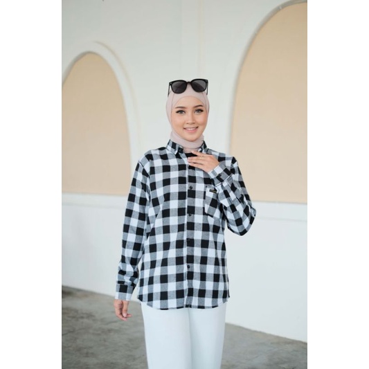 4s Grosir Solo || Kemeja Flanel Unisex Pria &amp; Wanita Motif Kotak Klasik Hight Premium Quality