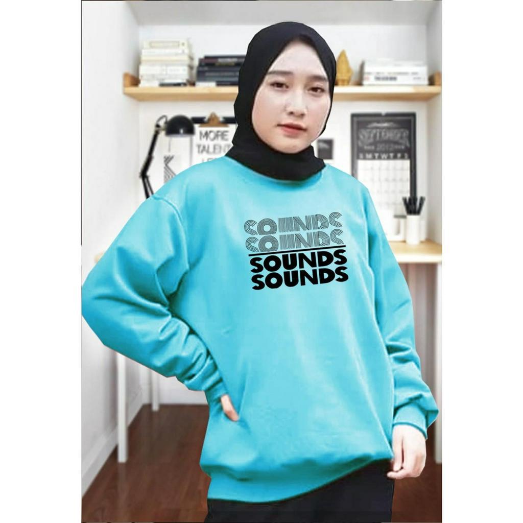 Kaos Lengan Panjang SOUND / Kaos Sweatshirt / Atasan Wanita / Atasan Wanita Lengan Panjang