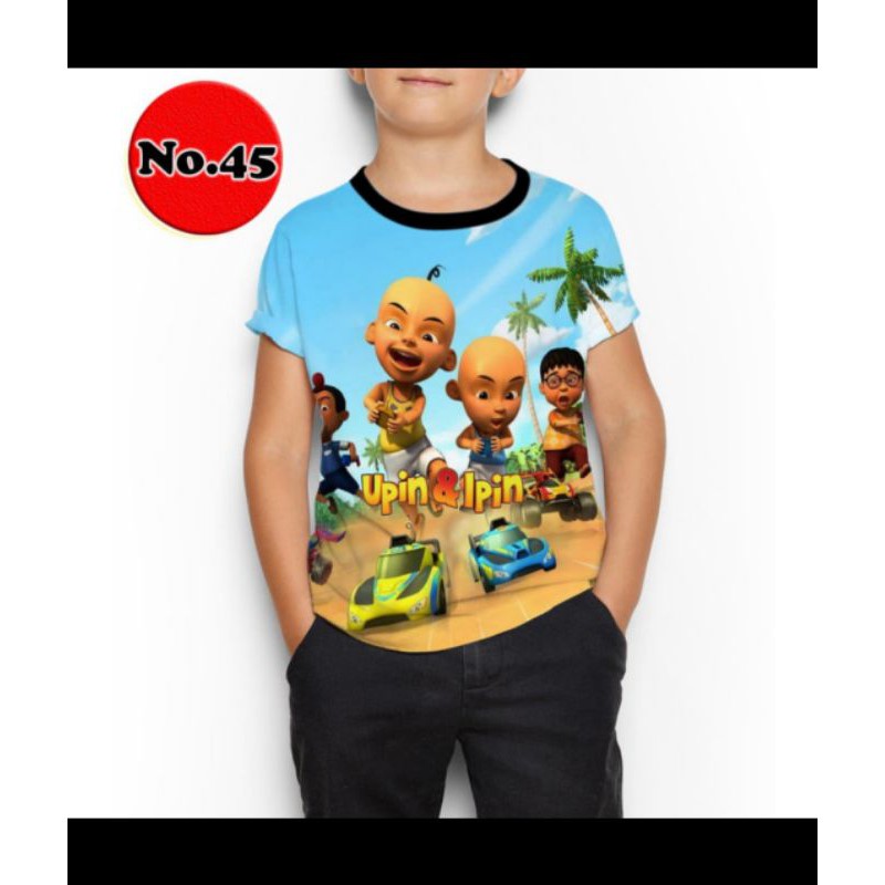 kaos anak Upin dan Ipin