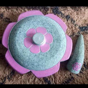 cobek karakter batu alam asli