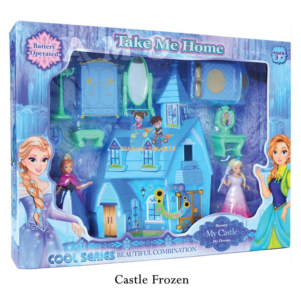 OZIHOUSE - Mainan Boneka Frozen Kastil Istana Beauty My Castle Dream Frozen