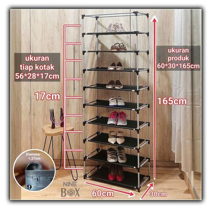 TK 066 RAK SEPATU 10 TINGKAT/RAK SEPATU 10 SUSUN/RAK SEPATU SUSUN/RAK SUSUN/RAK PORTABLE