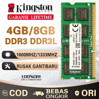 Memory Ram laptop kingston SODIMM DDR3 DDR3L 2GB 4GB 8GB  1600MHZ PC12800 1333MHZ PC10600