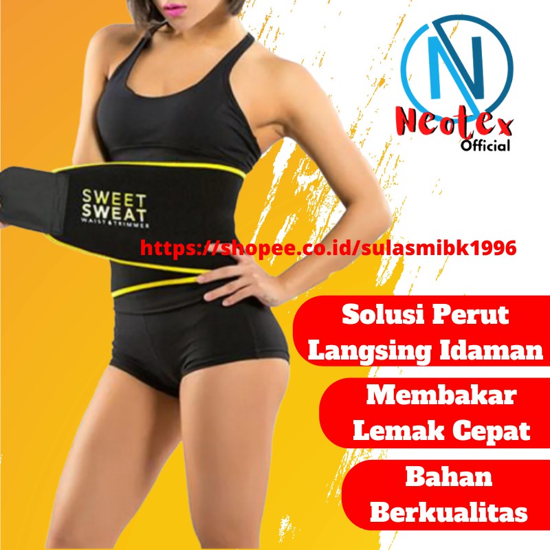 Sabuk Pelangsing Korset Pengecil Perut Sweet Sweat Waist Trimmer Belt Korset Pembakar Lemak